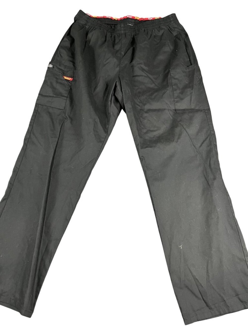 Dickies Mens Black Medical Scrub Pants Elastic Waist Size XL